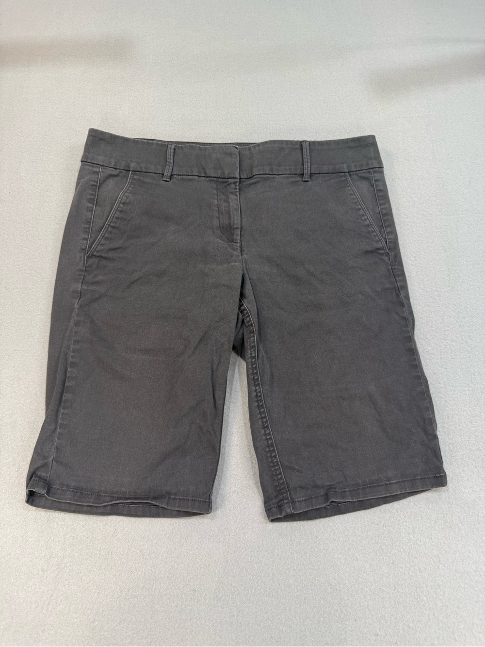 LOFT Charcoal Gray Bermuda Shorts